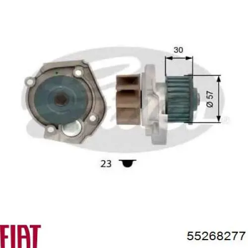 Помпа охлаждения Fiat/Alfa/Lancia 55268277 цена, от 29.33 USD