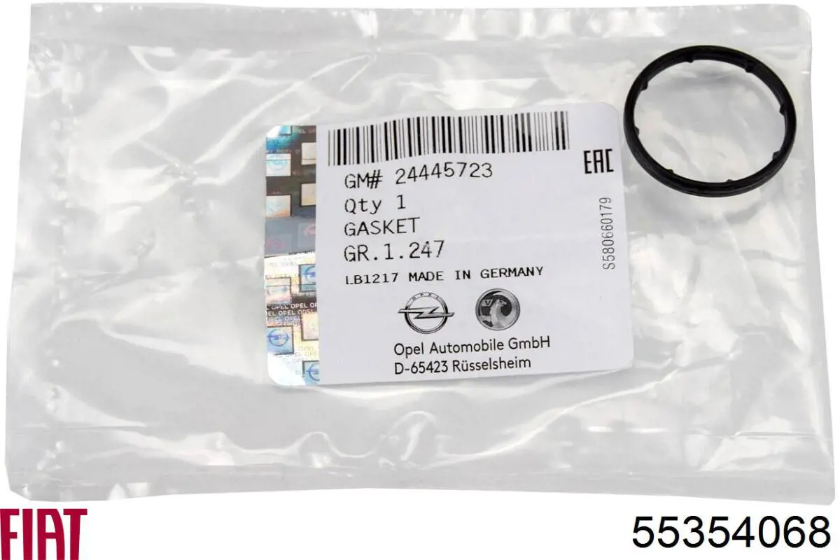 55354068 Fiat/Alfa/Lancia Прокладка маслопровода холодильника верхняя