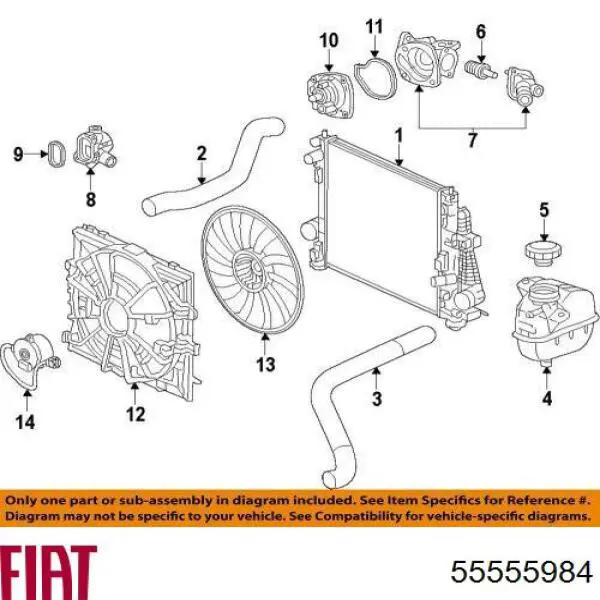 Купить 55555984 Fiat/Alfa/Lancia Прокладка корпуса термостата