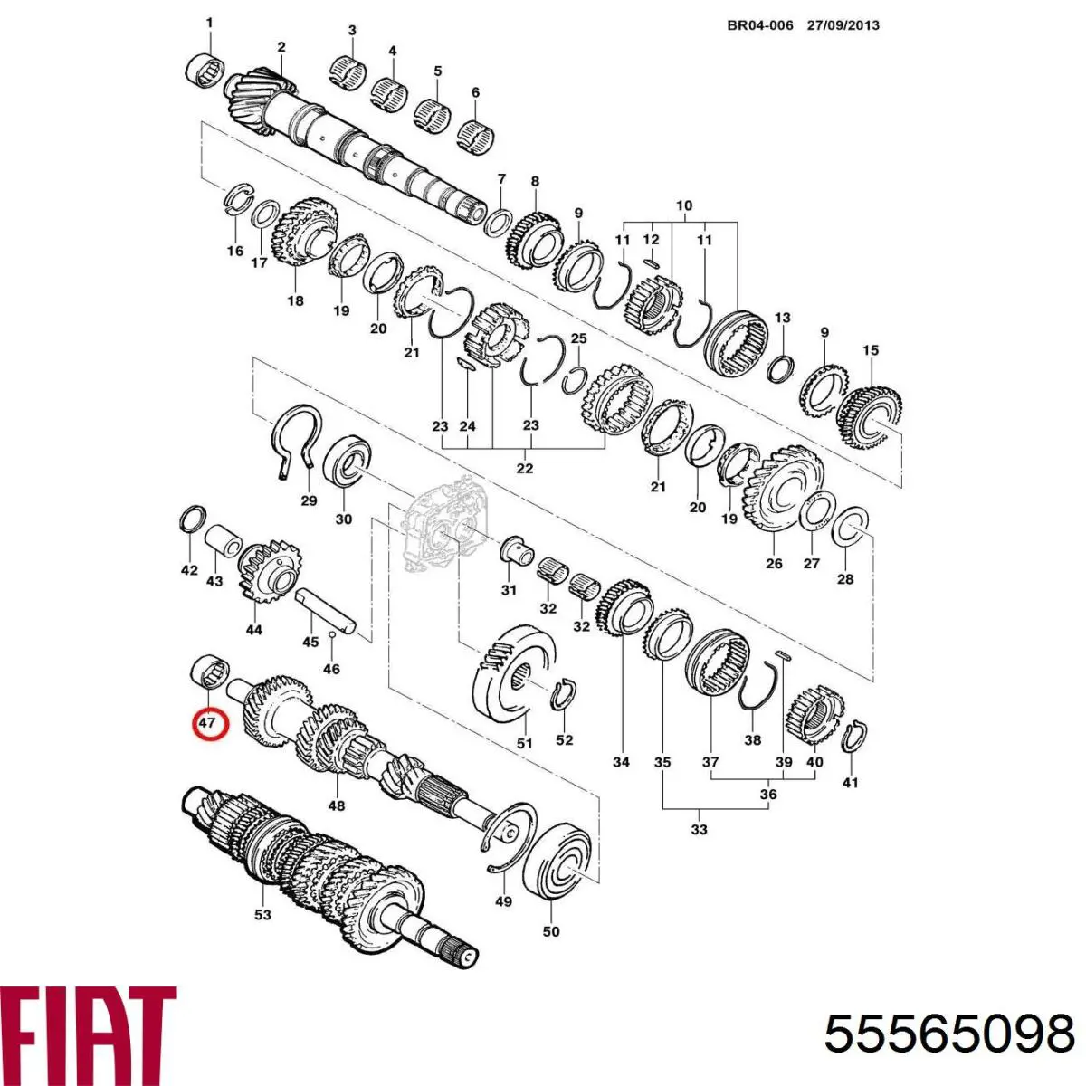 55565098 Fiat/Alfa/Lancia Rolamento da Caixa de Mudança