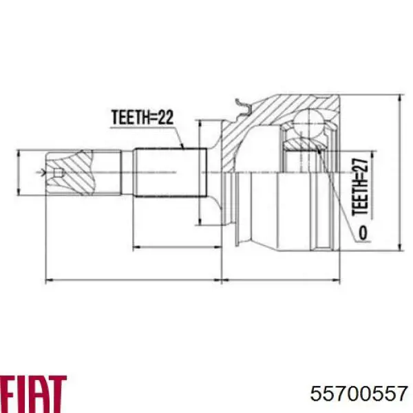Купить 55700557 Fiat/Alfa/Lancia Внешняя граната