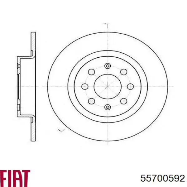 Задний тормозной диск Fiat/Alfa/Lancia 55700592 цена, от 33.02 USD