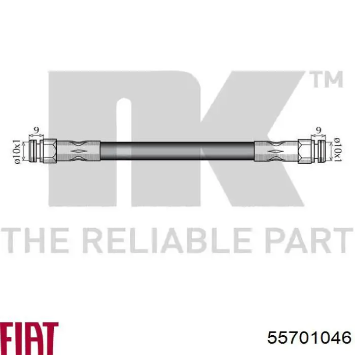 Задний тормозной шланг 55701046 Fiat/Alfa/Lancia