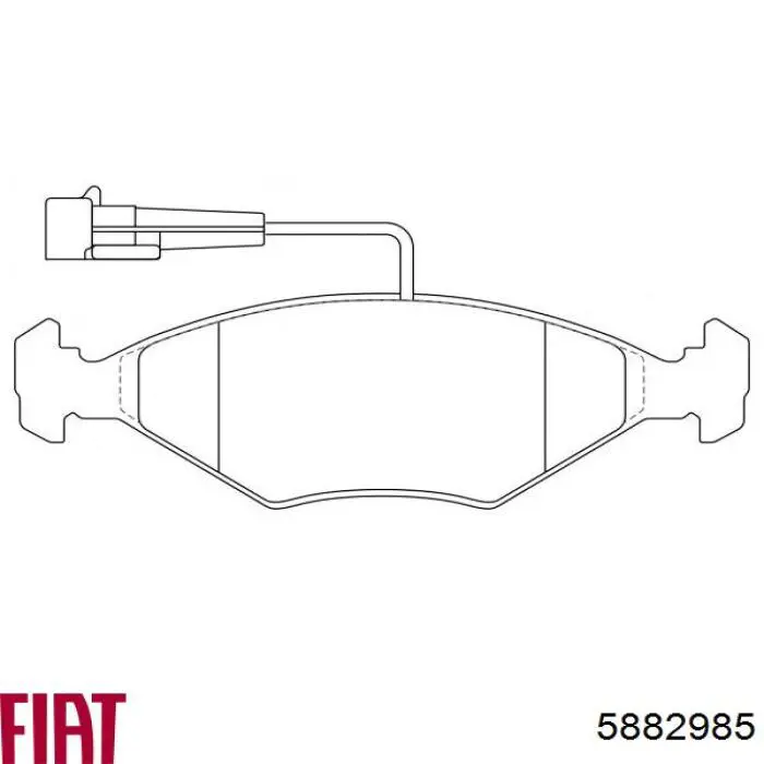 Передние тормозные колодки 5882985 Fiat/Alfa/Lancia