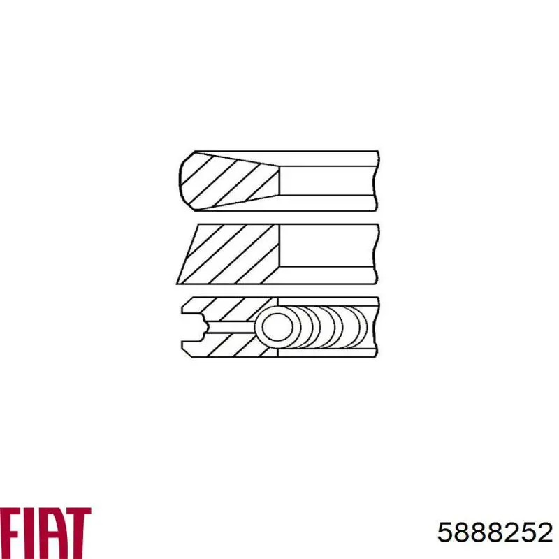 Kit de anéis de pistão de motor, STD. para Lancia Dedra (835)