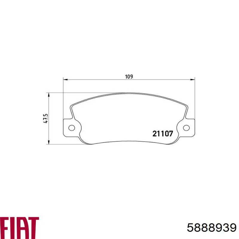 Задние тормозные колодки 5888939 Fiat/Alfa/Lancia