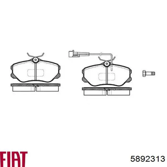Передние тормозные колодки 5892313 Fiat/Alfa/Lancia
