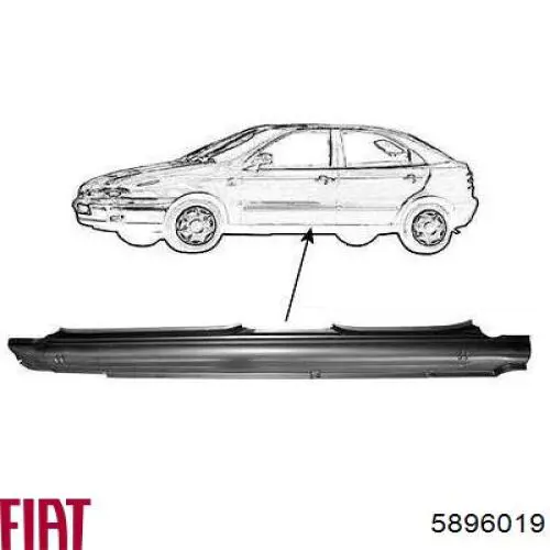 5896019 Fiat/Alfa/Lancia acesso externo direito