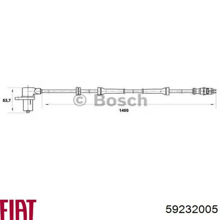 Передний датчик АБС Fiat/Alfa/Lancia 59232005 цена, от 14.61 USD