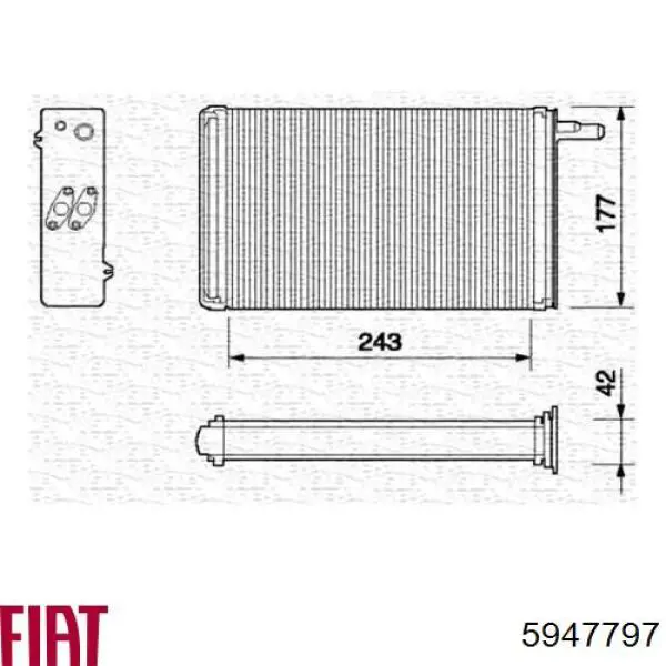 Радиатор печки 5947797 Fiat/Alfa/Lancia