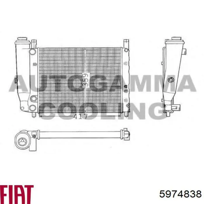 Compre 4465971 Fiat/Alfa/Lancia Radiador de esfriamento de motor