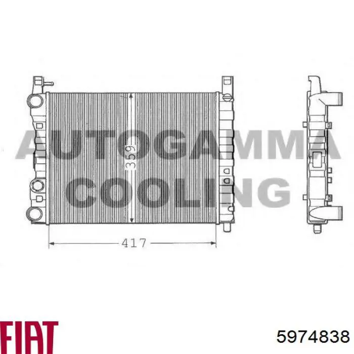 Radiador de esfriamento de motor Fiat/Alfa/Lancia 4465971 preço, a partir de 472,65 USD