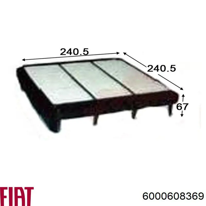 6000608369 Fiat/Alfa/Lancia Воздушный фильтр двигателя