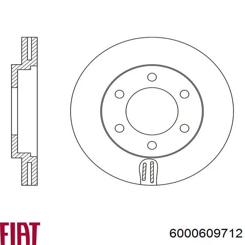 Тормоз дисковый передний Fiat/Alfa/Lancia 6000609712 цена, от 15.19 USD