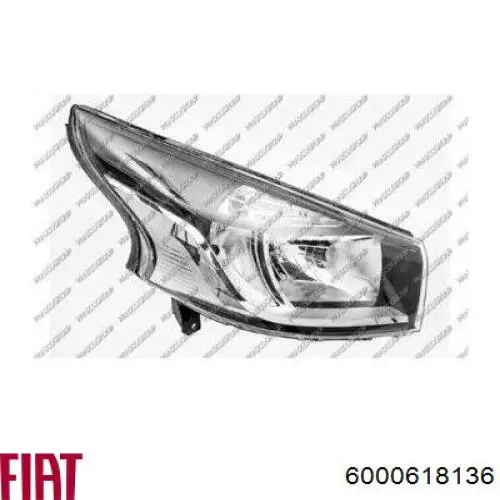 Купить 6000618136 Fiat/Alfa/Lancia Стекло зеркала заднего вида, левого
