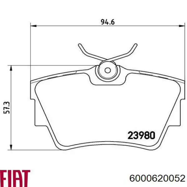 6000620052 Fiat/Alfa/Lancia Колодки тормозные дисковые комплект