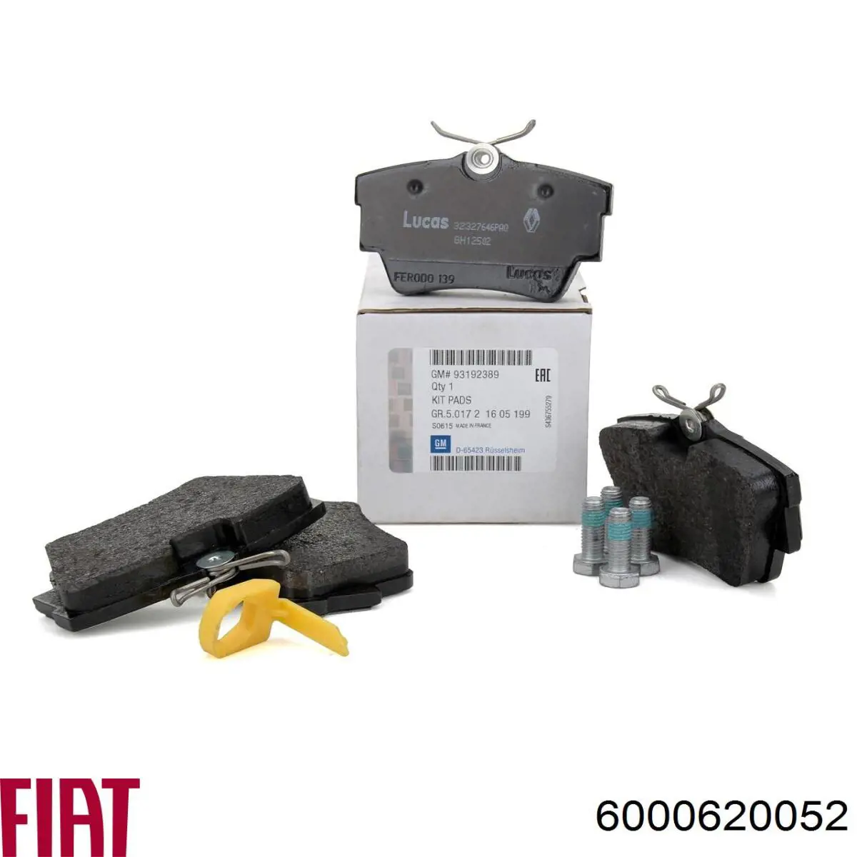 Задние тормозные колодки 6000620052 Fiat/Alfa/Lancia