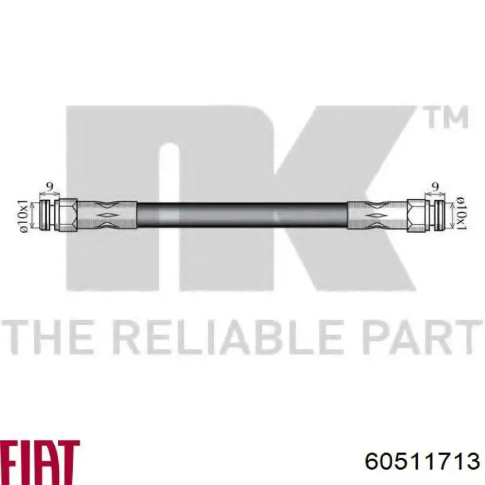 Задний тормозной шланг 60511713 Fiat/Alfa/Lancia