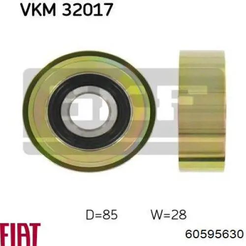 Купить 60595630 Fiat/Alfa/Lancia Натяжной ролик