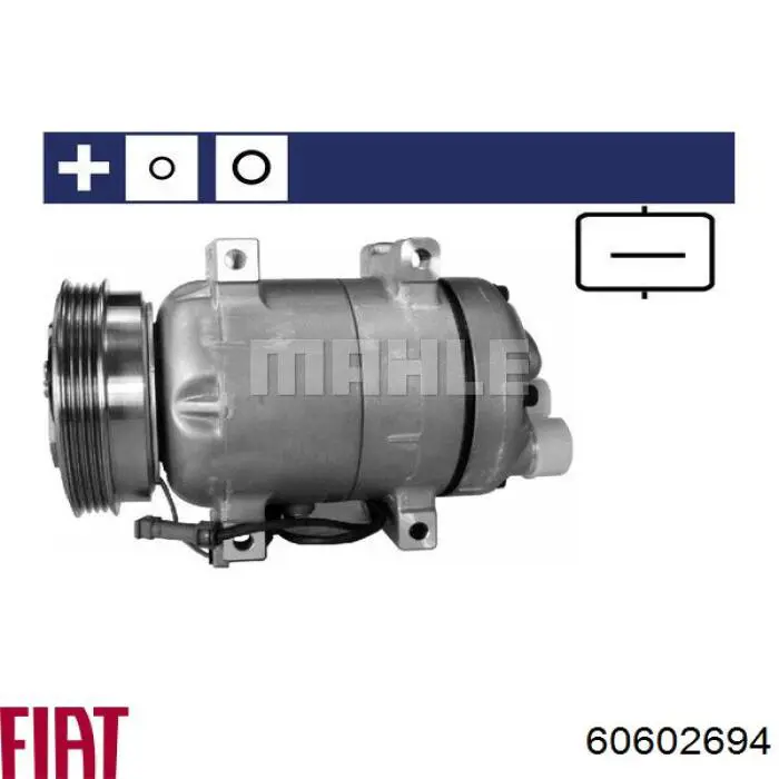 Компрессор кондиционера 60602694 Fiat/Alfa/Lancia