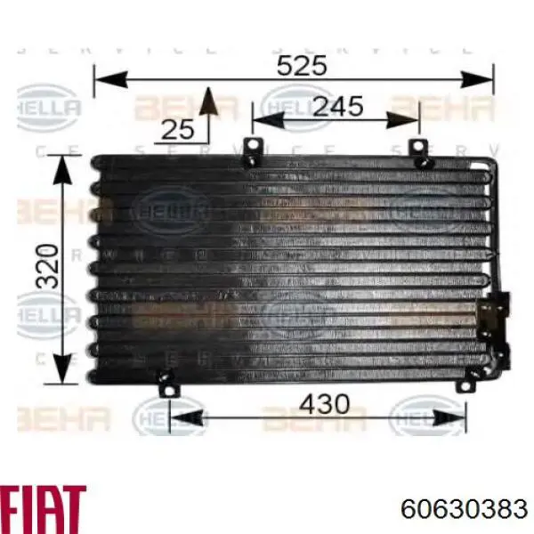 60630383 Fiat/Alfa/Lancia радиатор кондиционера