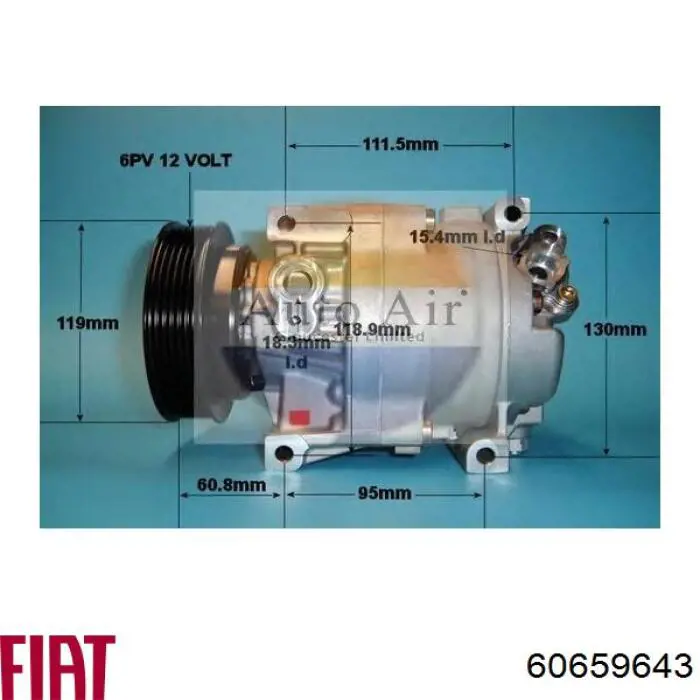 Компрессор системы кондиционирования Fiat/Alfa/Lancia 60659643 цена, от 76.01 USD