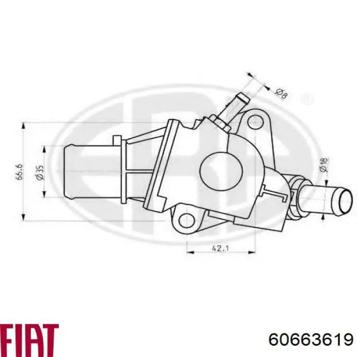 Термостат в корпусе Fiat/Alfa/Lancia 60663619 цена, от 44.86 USD