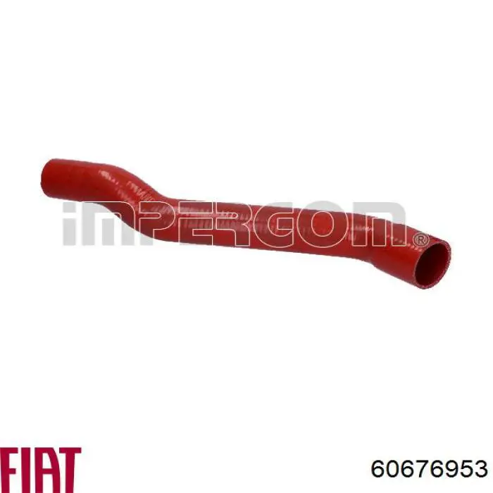 60676953 Fiat/Alfa/Lancia шланг (патрубок интеркуллера нижний)
