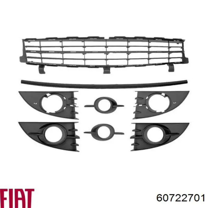 Решетка бампера переднего центральная 60722701 Fiat/Alfa/Lancia