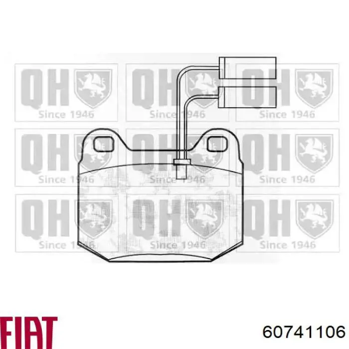 Передние тормозные колодки 60741106 Fiat/Alfa/Lancia