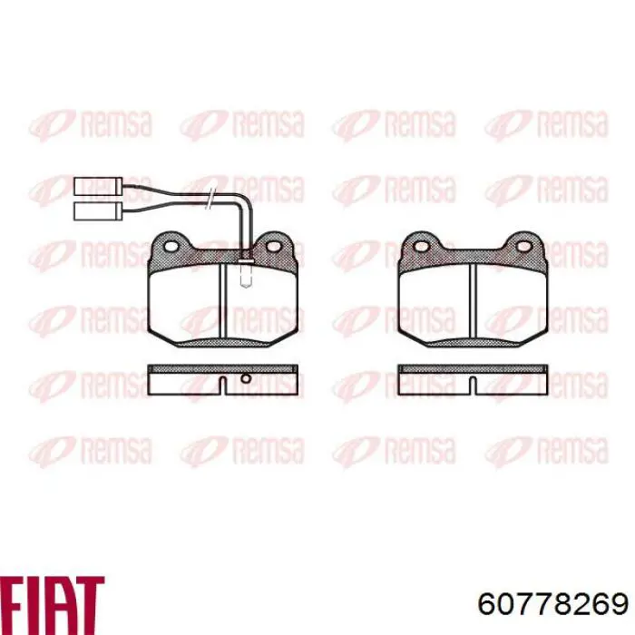 Передние тормозные колодки 60778269 Fiat/Alfa/Lancia