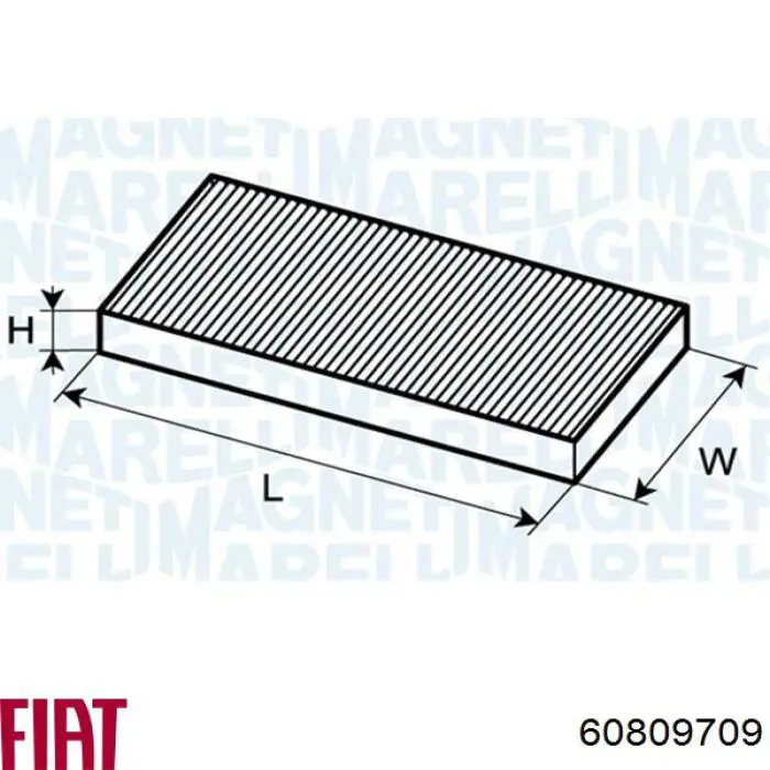 Фильтр воздушный отопителя Fiat/Alfa/Lancia 60809709 цена, от 3.81 USD
