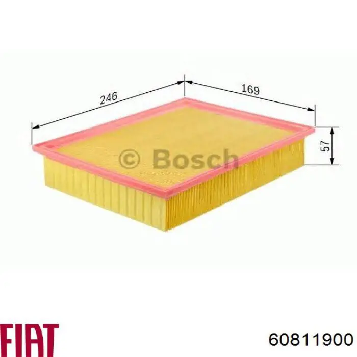 Воздушный фильтр 60811900 Fiat/Alfa/Lancia