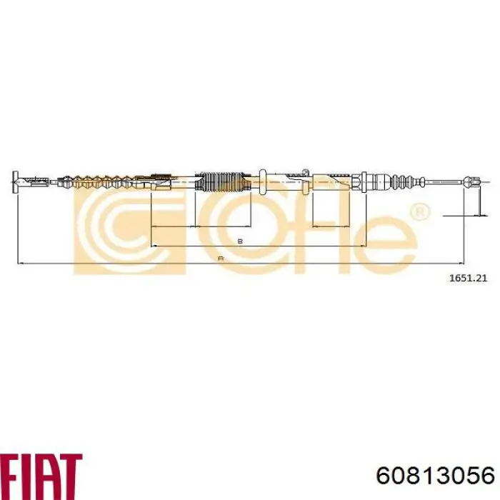 Трос ручника 60813056 Fiat/Alfa/Lancia