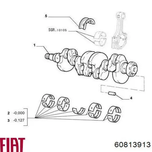 Звездочка привода коленвала двигателя Fiat/Alfa/Lancia 60813913