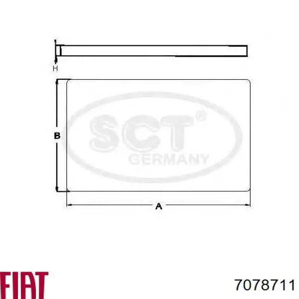 Фильтр воздушный отопителя Fiat/Alfa/Lancia 7078711 цена, от 5.69 USD