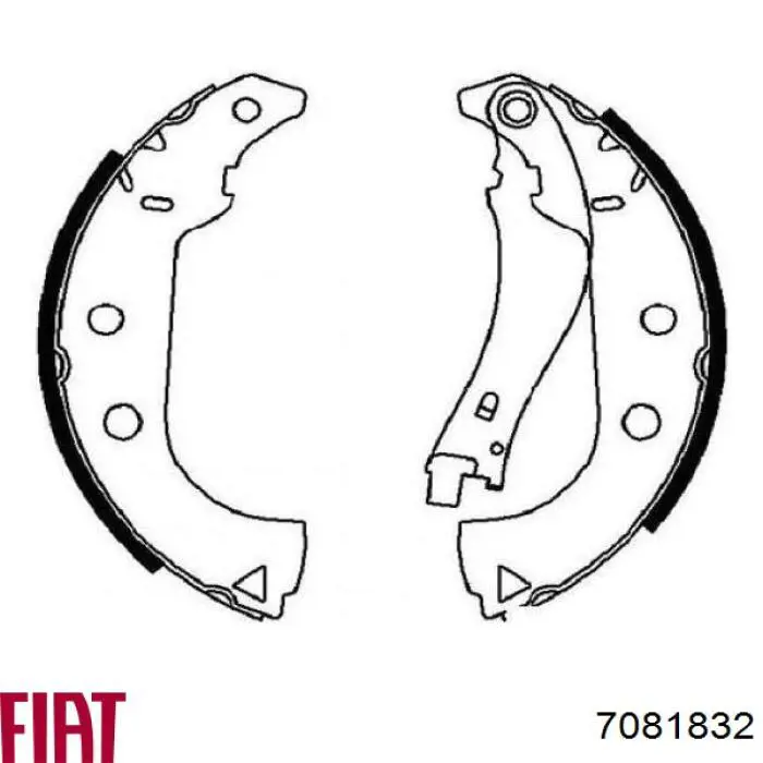 Задние барабанные колодки 7081832 Fiat/Alfa/Lancia