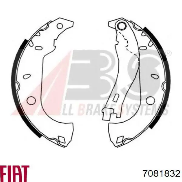 7081832 Fiat/Alfa/Lancia Барабанные тормозные колодки