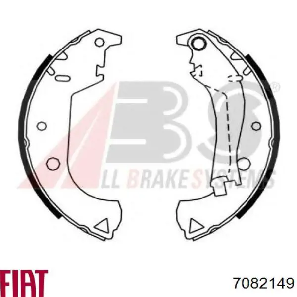 Задние барабанные колодки 7082149 Fiat/Alfa/Lancia