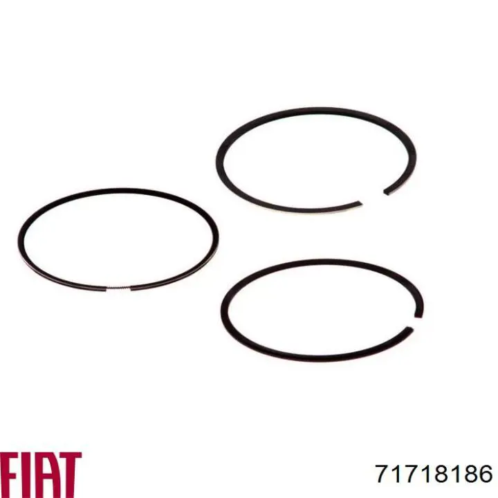 Anéis do pistão para 1 cilindro, 2ª reparação ( + 0,50) para Fiat Ritmo (138A)