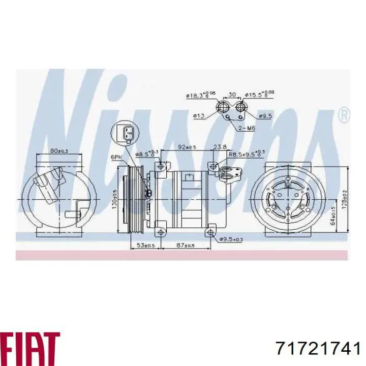 Компрессор кондиционера 71721741 Fiat/Alfa/Lancia