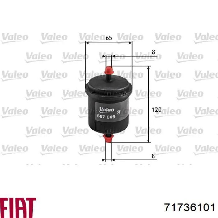 Фильтр тонкой очистки топлива Fiat/Alfa/Lancia 71736101 цена, от 6.08 USD