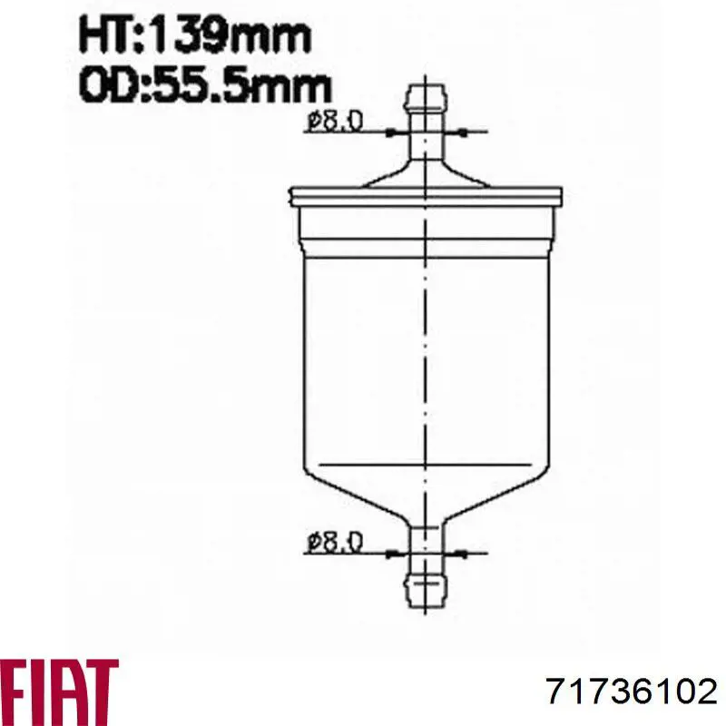 Фильтр тонкой очистки топлива Fiat/Alfa/Lancia 71736102 цена, от 5.60 USD