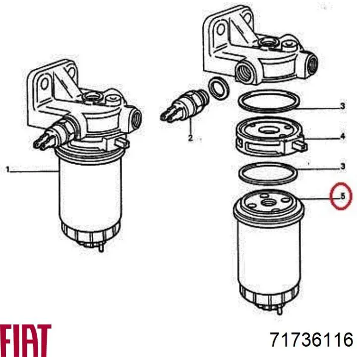 Купить 71736116 Fiat/Alfa/Lancia Фильтр-отстойник топлива грубой очистки