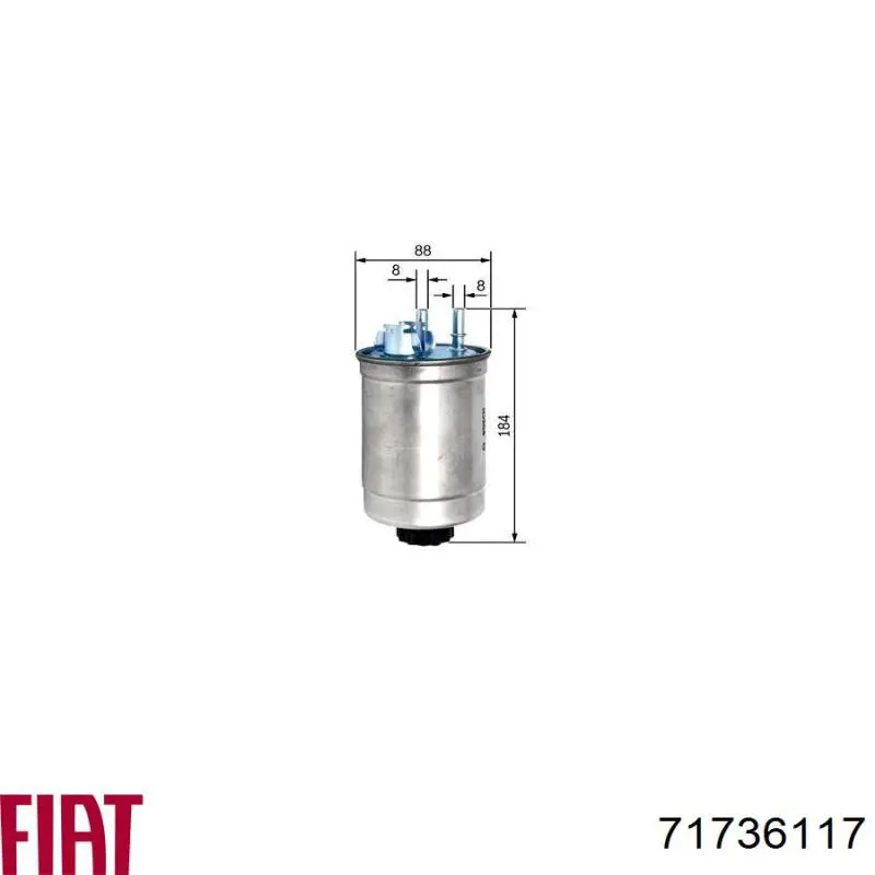 Фильтр тонкой очистки топлива Fiat/Alfa/Lancia 71736117 цена, от 15.80 USD