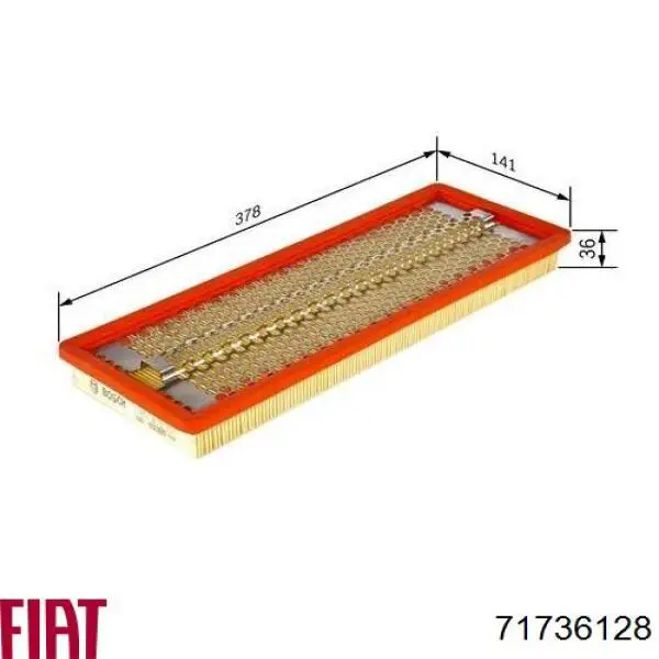 71736128 Fiat/Alfa/Lancia Воздушный фильтр двигателя