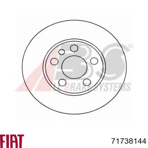 Передние тормозные диски 71738144 Fiat/Alfa/Lancia