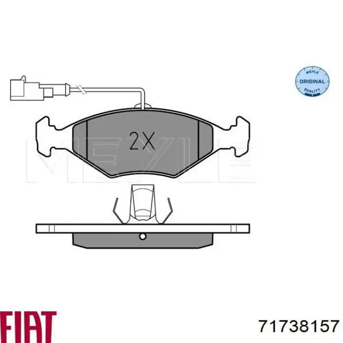 Передние тормозные колодки 71738157 Fiat/Alfa/Lancia