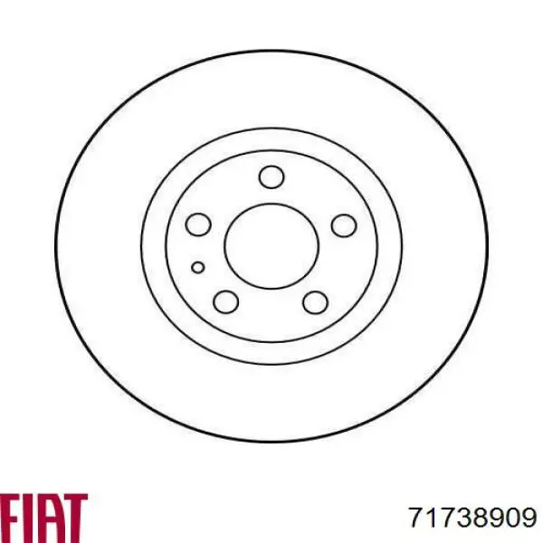 71738909 Fiat/Alfa/Lancia диск тормозной передний