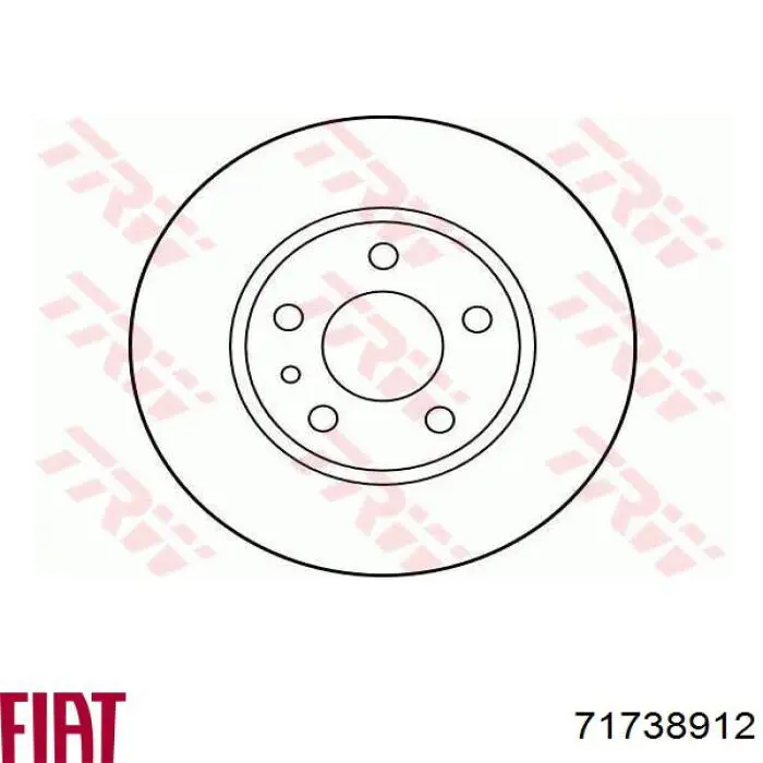 Диск тормозной задний Fiat/Alfa/Lancia 71738912